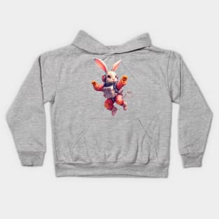 the bunny of the galaxies Kids Hoodie